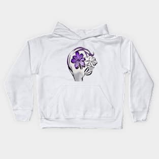 Flower Purple Shadow Silhouette Anime Style Collection No. 323 Kids Hoodie